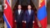 지난 11일 몽골을 방문한 박명호 북한 외무성 부상(왼쪽)이 검버수렝 아마르툽신 몽골 외교부 차관과 회담했다. 사진 = 몽골 외교부.
