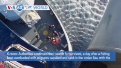 VOA60 World - Greece: Authorities continue their search for survivors after sinking of migrant boat