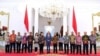 Presiden Joko Widodo menerima kunjungan pengurus baru PSSI di Istana Merdeka, Jakarta, 20 Februari 2023. (Twitter/Jokowi)