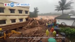 VOA60 World- At least 93 people are dead after landslides in the Indian state of Kerala