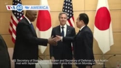 VOA60 America- U.S. Secretaries of State, Defense met the Japanese Prime Minister in Tokyo