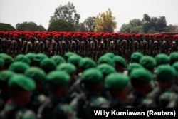 Perayaan hari TNI ke-74 di Lanud Halim Perdanakusuma, Jakarta, 5 Oktober 2019. (Foto: REUTERS/Willy Kurniawan)