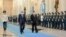 FILE - Chinese President Xi Jinping, right, and Kazakhstan's President Kassym-Jomart Tokayev review an honor guard at the Ak Orda Presidential Palace in Nur-Sultan, Kazakhstan, Sept. 14, 2022. (Xinhua via AP)