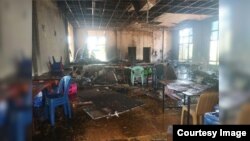 တိုက်ခိုက်ခံရသည့် မြဝတီကုန်သွယ်ရေးဇုန်အဆောက်အဦအတွင်းတနေရာ (မတ် ၂၆၊ ၂၀၂၃)