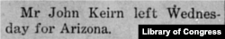 Notice in Elbert County (Colorado) Tribune, Friday, November 15, 1912.