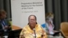 FILE - South African Minister of International Relations and Cooperation Naledi Pandor speaks during an event at United Nations headquarters in New York, Sept. 21, 2023.