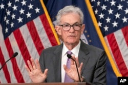 Ketua Dewan Federal Reserve Jerome Powell berbicara pada konferensi pers di Gedung Dewan Federal Reserve pada 31 Juli 2024, di Washington. (Foto: AP)