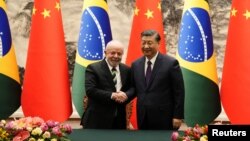 Lula da Silva, Presidente do Brasil, e Xi Jimping, Presidente da China, Pequim