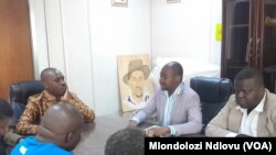 CCC leader Nelson Chamisa meets the press