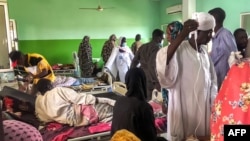 FILE - A handout picture taken on April 19, 2023 and obtained from Doctors Without Borders (MSF) on April 21, shows a crowded ward at a hospital in El Fasher in Sudan's North Darfur region.