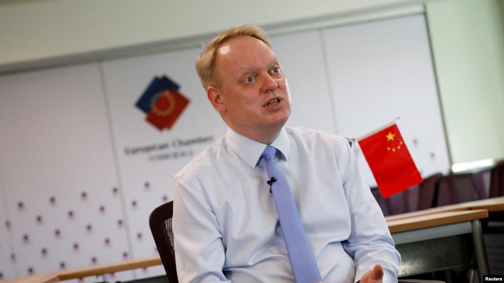 资料照：中国欧盟商会会长彦辞（Jens Eskelund）在北京接受路透社采访。（2023年8月21日）