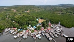 Desa Monggak di Pulau Rempang, 18 September 2023.(Bay ISMOYO / AFP)