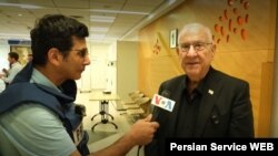 روون ریولین، رئیس جمهوری پیشین اسرائیل، در گفت‌وگو با آرش سیگارچی، خبرنگار اعزامی بخش فارسی صدای آمریکا به اسرائیل.