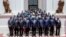 Photo de famille du gouvernement, prise au palais présidentiel de Dakar lors du premier conseil des ministres suivant l'élection du président Macky Sall pour son second mandat, 10 avril 2019. (Une image mise à disposition par la présidence sénégalaise/AFP). 