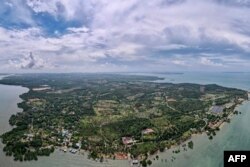 Desa Sebulang di Pulau Rempang, 18 September 2023. (Bay ISMOYO / AFP)