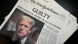  Trump bị tuyên có tội đối với tất cả 34 tội danh trong vụ trả tiền bịt miệng | VOA