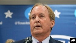 FILE - Texas Attorney General Ken Paxton makes a statement at his office in Austin, Texas, May 26, 2023. The impeachment trial of Paxton is going to test the will of Republican senators.