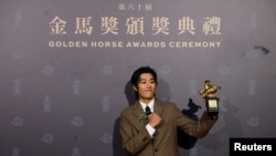 洪昰颢以电影《周处除三害》获得金马奖第60届最佳动作设计奖。（2023年11月25日）