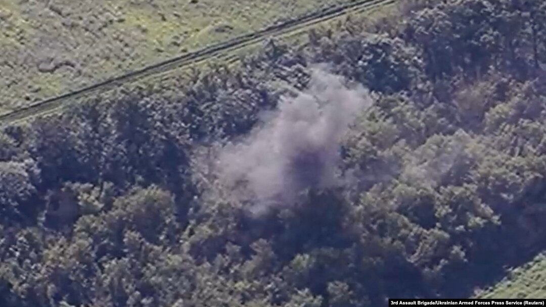3-я десантно-штурмовая бригада ВСУ уничтожает российскую технику под Бахмутом в Донецкой области, Украина, 30 июля 2023 года