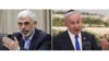 Na kombinaciji fotografija su portreti lidera Hamasa u Gazi, Jahaje Sinvara snimljenog 13. apripa 2022. u gradu Gazi i premijera Izraela Benjamina Netanjahu snimljenog 18. juna 2024. u Tel Avivu, u Izraelu.