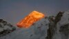 FILE - In this Nov. 12, 2015, file photo, Mt. Everest is seen from the way to Kalapatthar in Nepal.