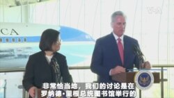 美国国会众议院议长麦卡锡和台湾总统蔡英文发表会后声明