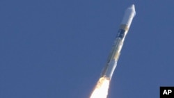 An HII-A rocket lifts off from the launch pad at Tanegashima Space Center in Kagoshima, southern Japan Thursday, Sept. 7, 2023. (Kyodo News via AP)