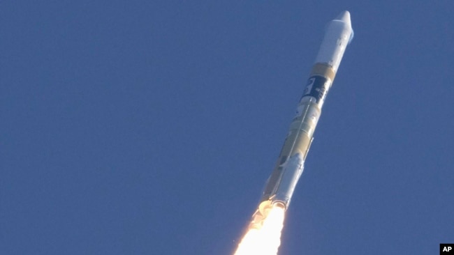 An HII-A rocket lifts off from the launch pad at Tanegashima Space Center in Kagoshima, southern Japan Thursday, Sept. 7, 2023. (Kyodo News via AP)