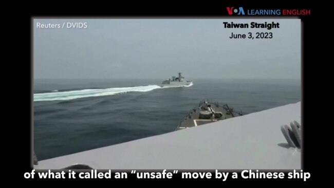 US Navy Shows ‘Unsafe’ Travel by Chinese Ship in Taiwan Strait
