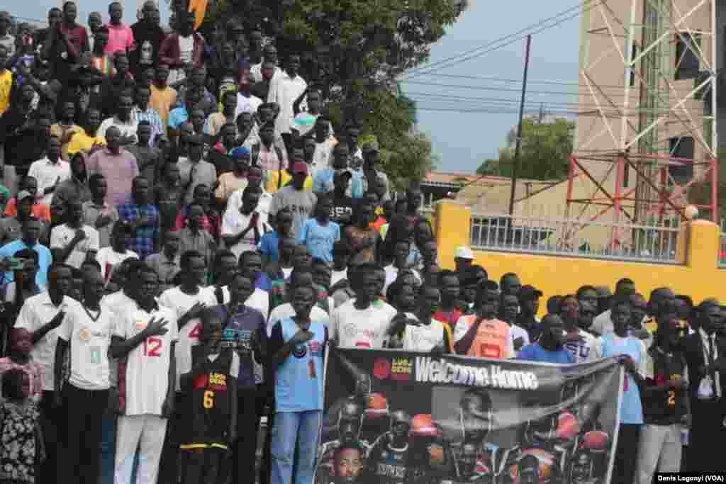 S. Sudanese celebrate return of men's basketball team from Paris Olympics