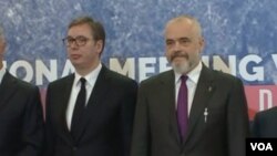 Presidenti serb Aleksandar Vuçiç dhe kryeministri shqiptar Edi Rama