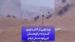 آتش‌سوزی گسترده در کوهستان کبیرکوه استان ایلام