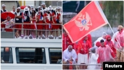 Sportisti iz Srbije i Crne Gore tokom defilea na otvaranju Olimpijskih igara (Foto: Reuters)