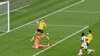 Real Madrid's Vinicius Junior scores his team's second goal past Dortmund's Swiss goalkeeper Gregor Kobel during the UEFA Champions League final football match between Borussia Dortmund and Real Madrid, in London, on June 1, 2024.