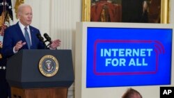 FILE - President Joe Biden speaks during an event about high-speed internet infrastructure in the East Room of the White House, June 26, 2023, in Washington.