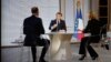 Еммануель Макрон під час інтерв’ю французьким телеканалам TF-1 і France- 2 14 березня 20224 р.