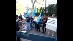 维吾尔人团体在联大期间抗议中共高压政策