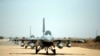 American F16 fighter jets land in an airbase for the African Lion military exercise, in Ben Guerir, Morocco, Monday, June 14, 2021.