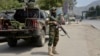 An Afghan Taliban forces soldier stands guard near the Torkham border crossing in Afghanistan's Nangarhar province, Aug. 13, 2024.