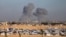 လေကြောင်းတိုက်ခိုက်မှုကြောင့် Rafah မြို့မှာ မီးခိုးလုံးတွေကိုမြင်ရစဉ် (မေ ၆၊ ၂၀၂၄)