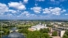 FILE - View from the sky of the Barefoot Carmelite Monastery in Berdichev, Ukraine. (Photo by ronedya via Adobe Stock)