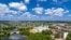 FILE - View from the sky of the Barefoot Carmelite Monastery in Berdichev, Ukraine. (Photo by ronedya via Adobe Stock)
