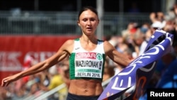 Ольга Мазуренок - белорусская бегунья на длинные дистанции, чемпионка Европы 2018 года в марафоне (REUTERS)