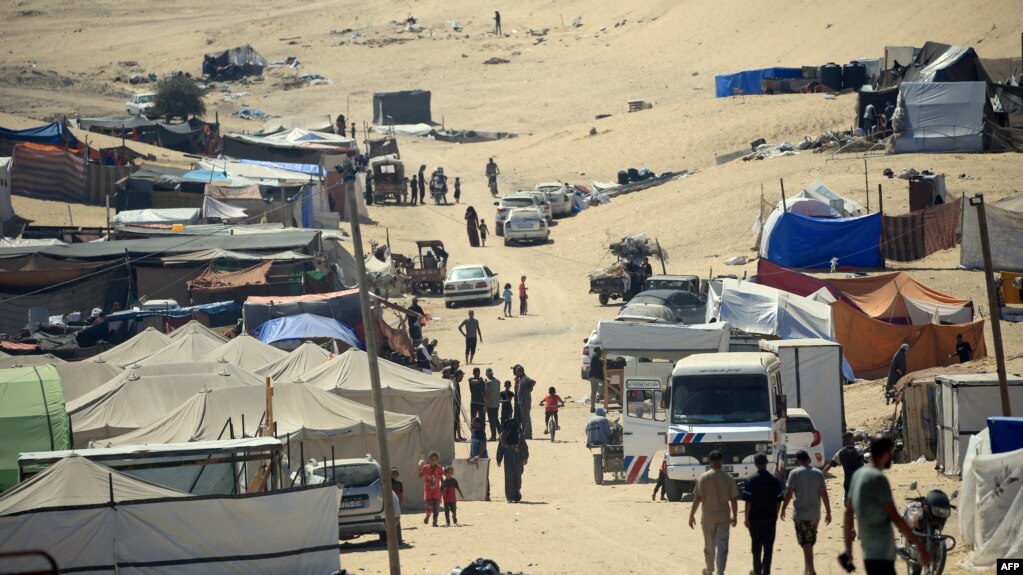 Palestinezë të zhvendosur në Rafah, 31 maj, 2024.
