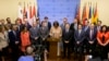 토머스-그린필드 유엔주재 미국대사가 17일 뉴욕 유엔본부에서 북한 인권 관련 안보리 공개회의가 끝난 후 열린 기자회견에서 발언하고 있다.