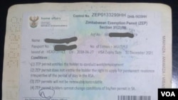 Zimbabwean Exemption Permit