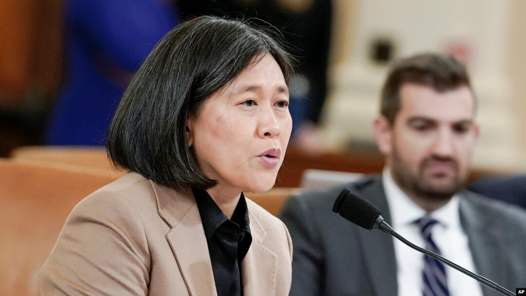 FILE - Perwakilan Dagang AS Katherine Tai di DPR AS, Washington, 24 Maret 2023.