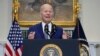 President Joe Biden speaks in the Roosevelt Room of the White House, in Washington, Oct. 1, 2023.