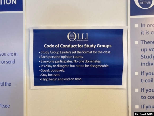 The OLLI Code of Conduct. OLLI courses, or study groups, meet once a week for seven to 10 weeks. There is no homework or grades.