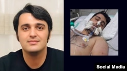 جواد روحی زندانی سیاسی قبل از بازداشت و بعد از بستری شدن در بیمارستان